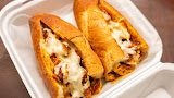 Golden cheese-stuffed calzone